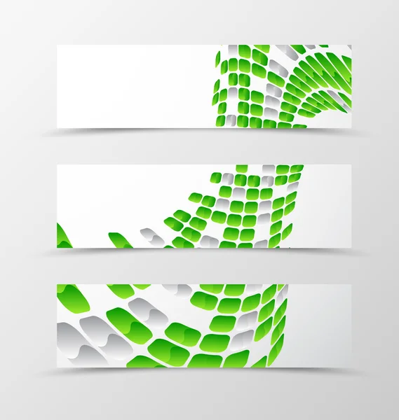 Conjunto de diseño de onda de banner — Vector de stock