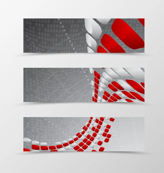 Set di banner wave design — Vettoriale Stock