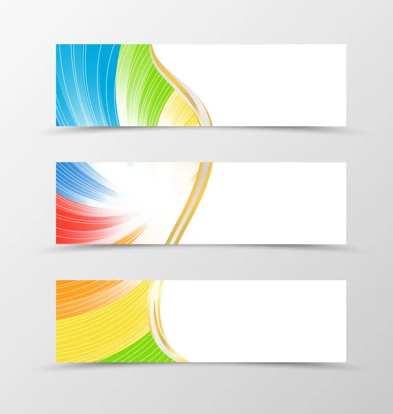 Conjunto de diseño de banner arco iris — Archivo Imágenes Vectoriales