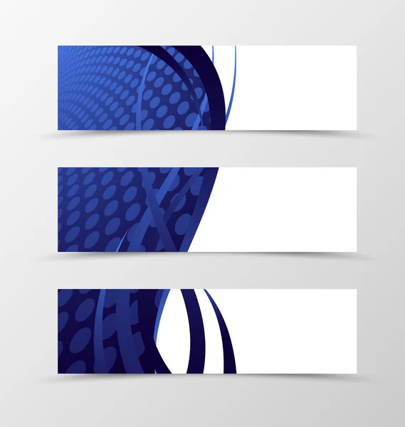 Set of banner wave design — Stock Vector