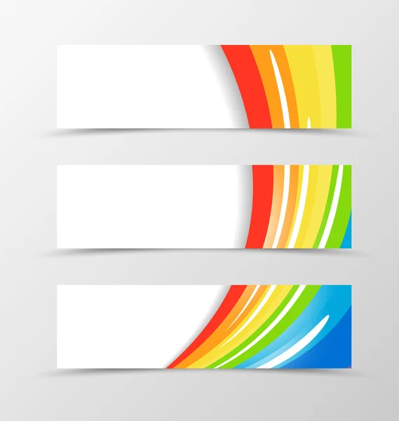 Conjunto de design de banner arco-íris — Vetor de Stock