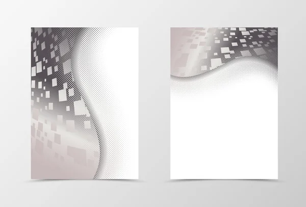 Diseño de onda de plantilla de folleto — Archivo Imágenes Vectoriales