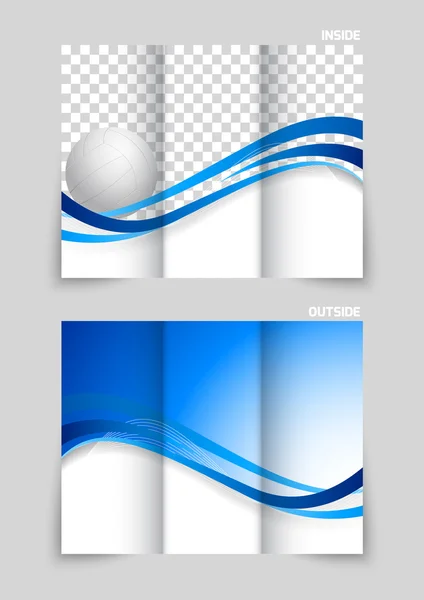 Üç katlı broşür tasarımı — Stok Vektör