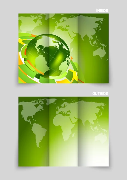 Tri-fold brochure design — Stock Vector