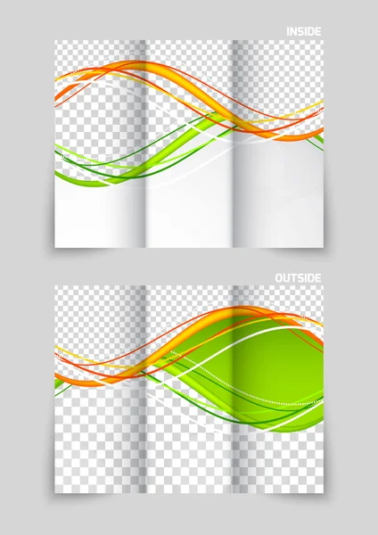 Návrh šablony brožura trojkombinace — Stockový vektor