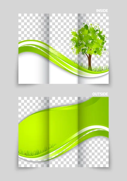 Tri-fold brochure template design — Stock Vector