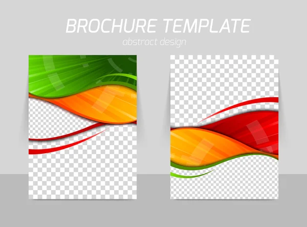 Modèle de dépliant design arrière et avant — Image vectorielle