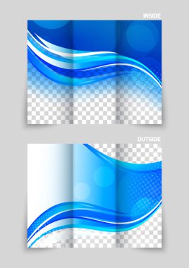 üç katlı broşür tasarım şablonu