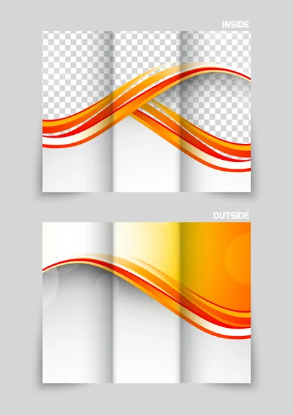 Diseño de plantilla de folleto triple — Archivo Imágenes Vectoriales