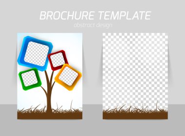 Flyer şablonu geri ve ön tasarımı