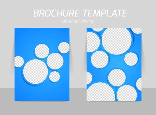 Modèle de dépliant design arrière et avant — Image vectorielle