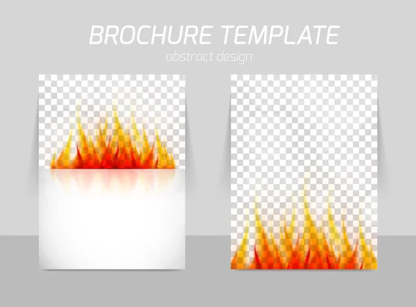 Modèle de dépliant design arrière et avant — Image vectorielle