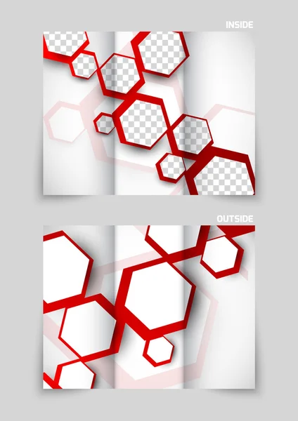 Trippelvikt broschyr mall design — Stock vektor