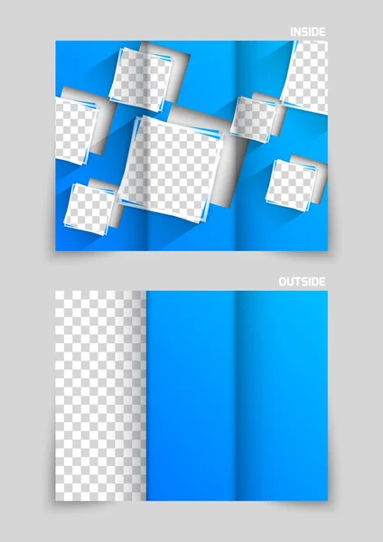 Modèle de brochure tricolore — Image vectorielle