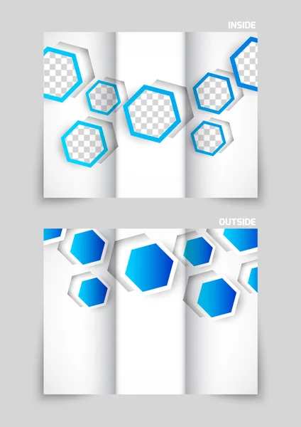 Dreifaches Design der Broschüre — Stockvektor