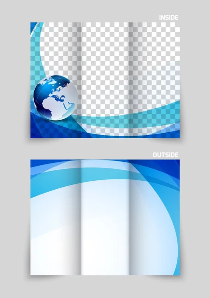 Modèle de brochure tricolore — Image vectorielle