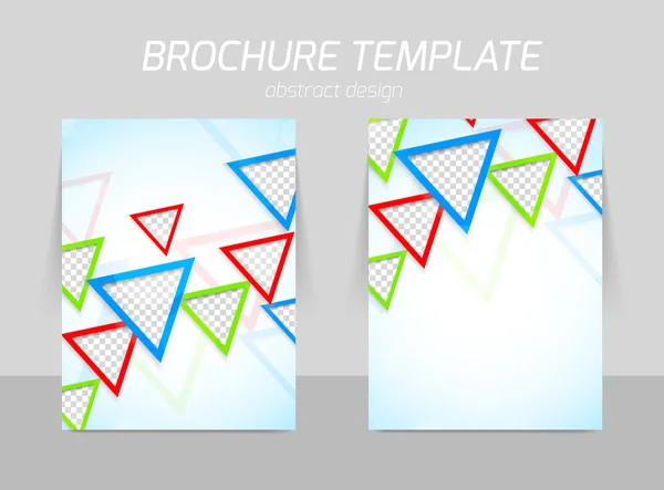 Modèle de dépliant design arrière et avant — Image vectorielle