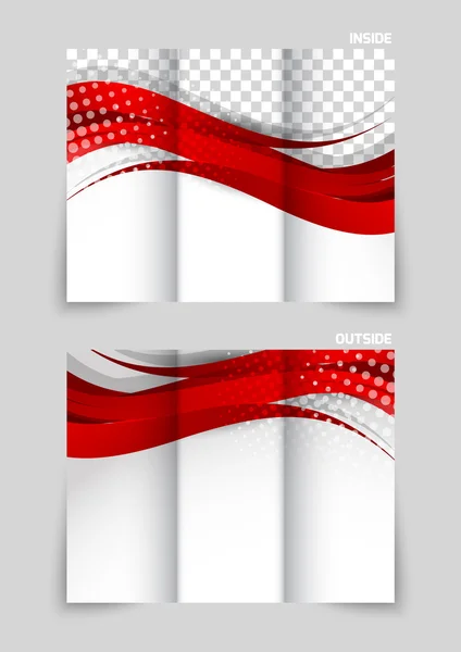 3 つ折りパンフレットのテンプレート デザイン — ストックベクタ