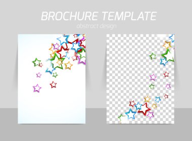 Flyer back and front template design clipart