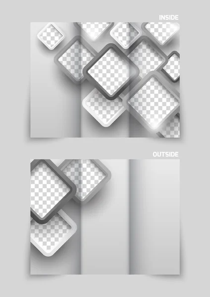 Üç katlı broşür tasarım şablonu — Stok Vektör