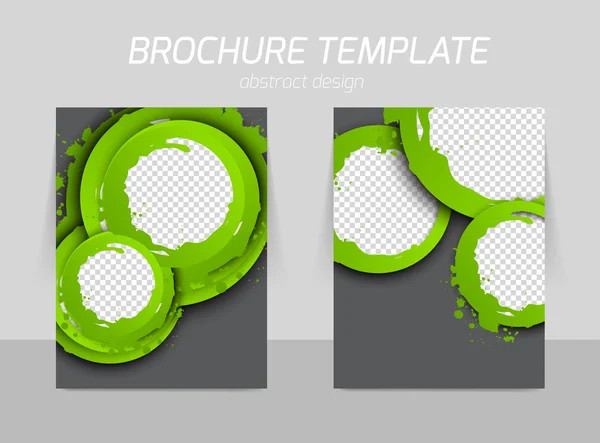 Modèle de dépliant design arrière et avant — Image vectorielle