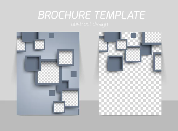 Modèle de dépliant design arrière et avant — Image vectorielle