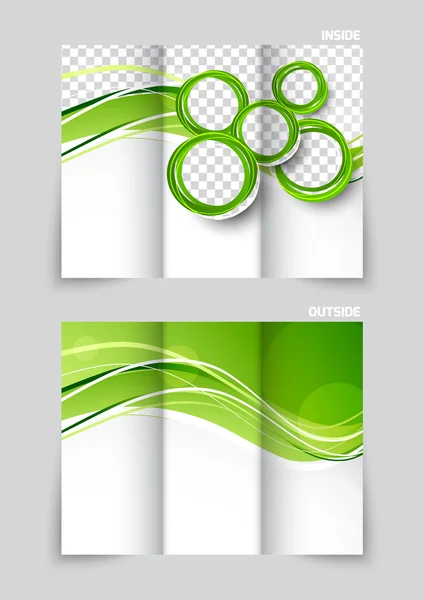 Háromrészes brosúra sablon design — Stock Vector