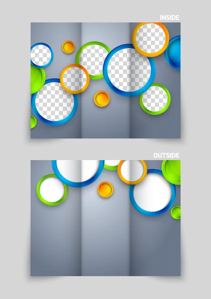 Diseño de plantilla de folleto triple — Archivo Imágenes Vectoriales