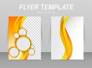 Flyer back and front design template clipart