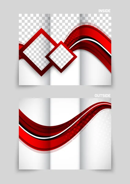 Folleto triple diseño abstracto — Vector de stock