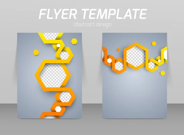 Entwurf abstrakter Flyer-Vorlagen — Stockvektor