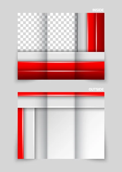 Diseño de plantilla de folleto triple — Archivo Imágenes Vectoriales