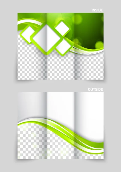 3 つ折りパンフレットのテンプレート デザイン — ストックベクタ