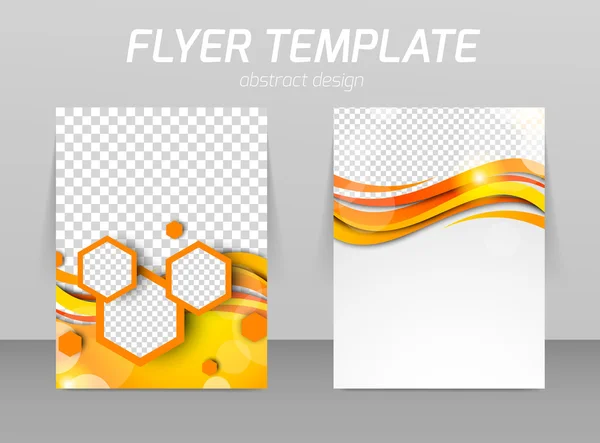 Abstract flyer template design — Stock Vector