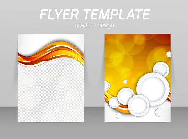 Abstract flyer template design — Stock Vector