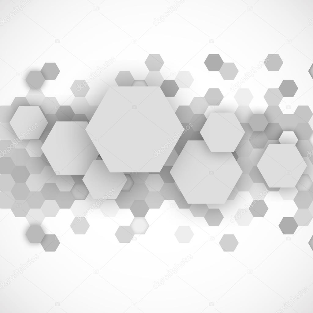 Abstract blue hexagons background