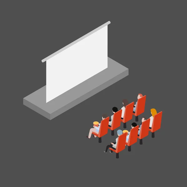 People in the cinema — Stock Vector