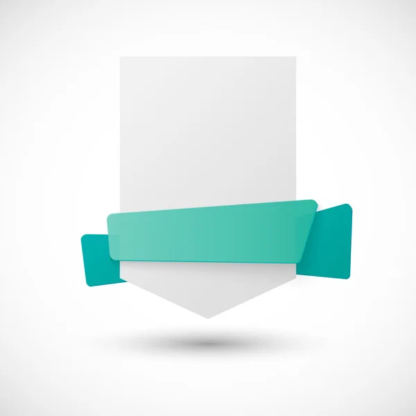 Banner de papel blanco — Vector de stock