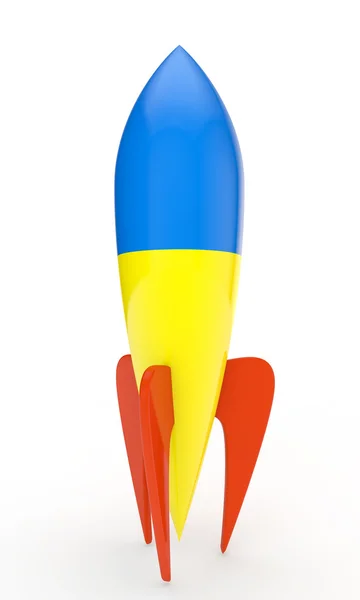 Абстрактная украинская ракета — стоковое фото