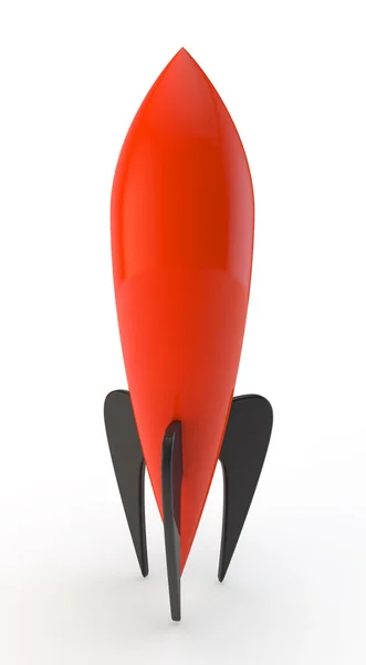 Abstraktní červená raketa — Stock fotografie