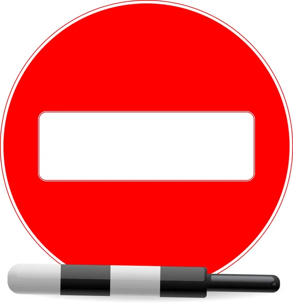 Teken "toegang verboden" en Russische personeel van het verkeer-co — Stockvector
