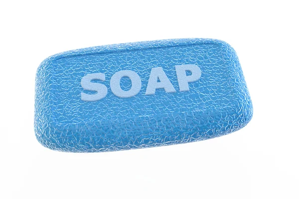 Blue soap on white background — Stock Photo, Image