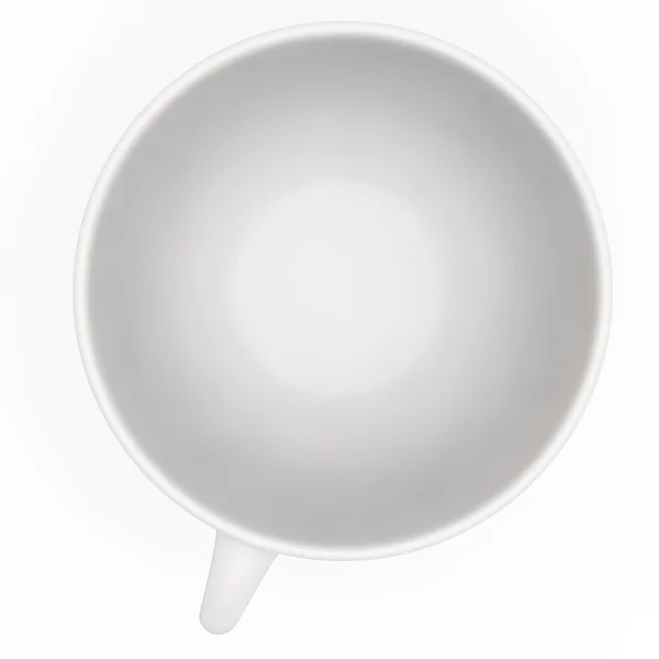 Білий порожній чашки — стокове фото