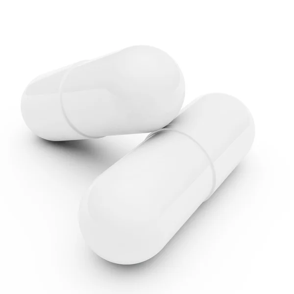 Dos pastillas blancas —  Fotos de Stock