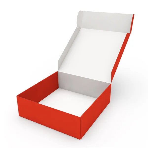 Caja de cartón rojo — Foto de Stock