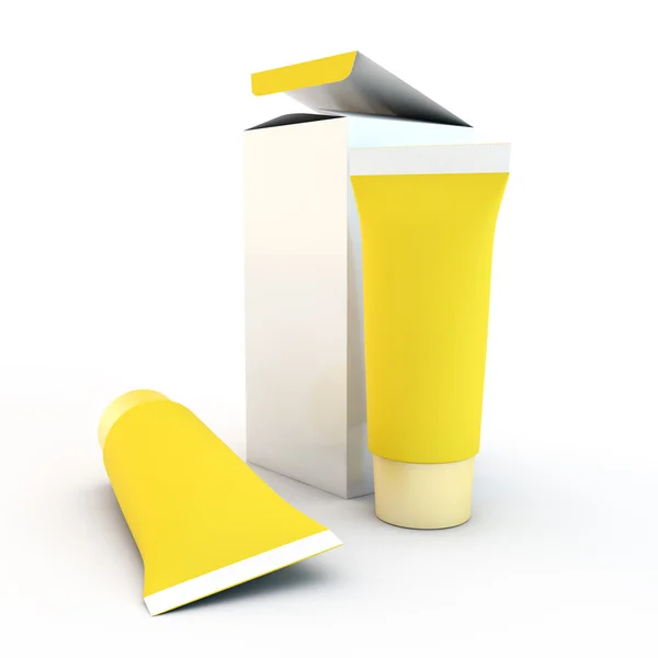 Two yellow tubes — Stock Photo, Image