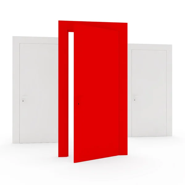 Μοναδική κόκκινη πόρτα — Φωτογραφία Αρχείου