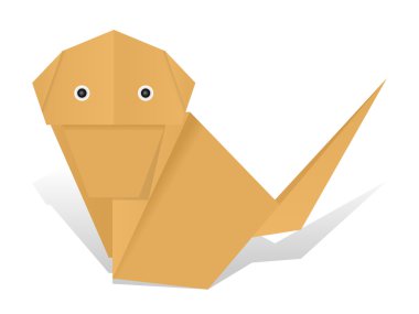 Origami maymun beyaz