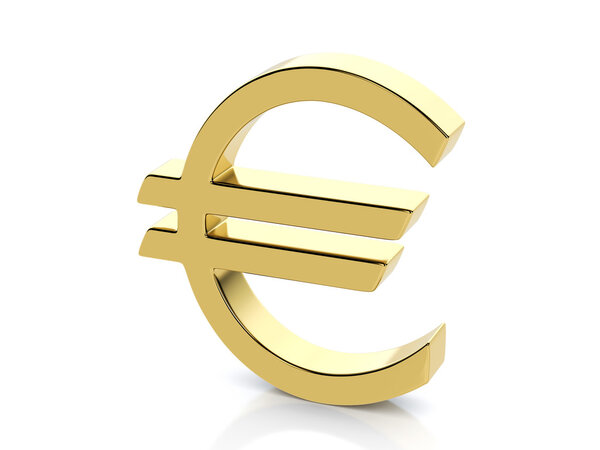 Golden euro symbol