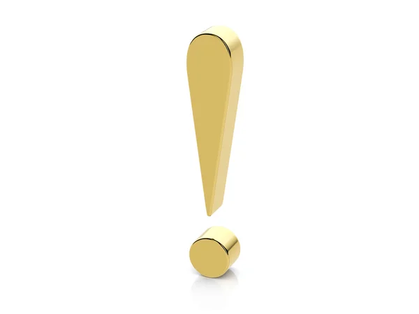 Golden exclamation mark symbol — Stock Photo, Image